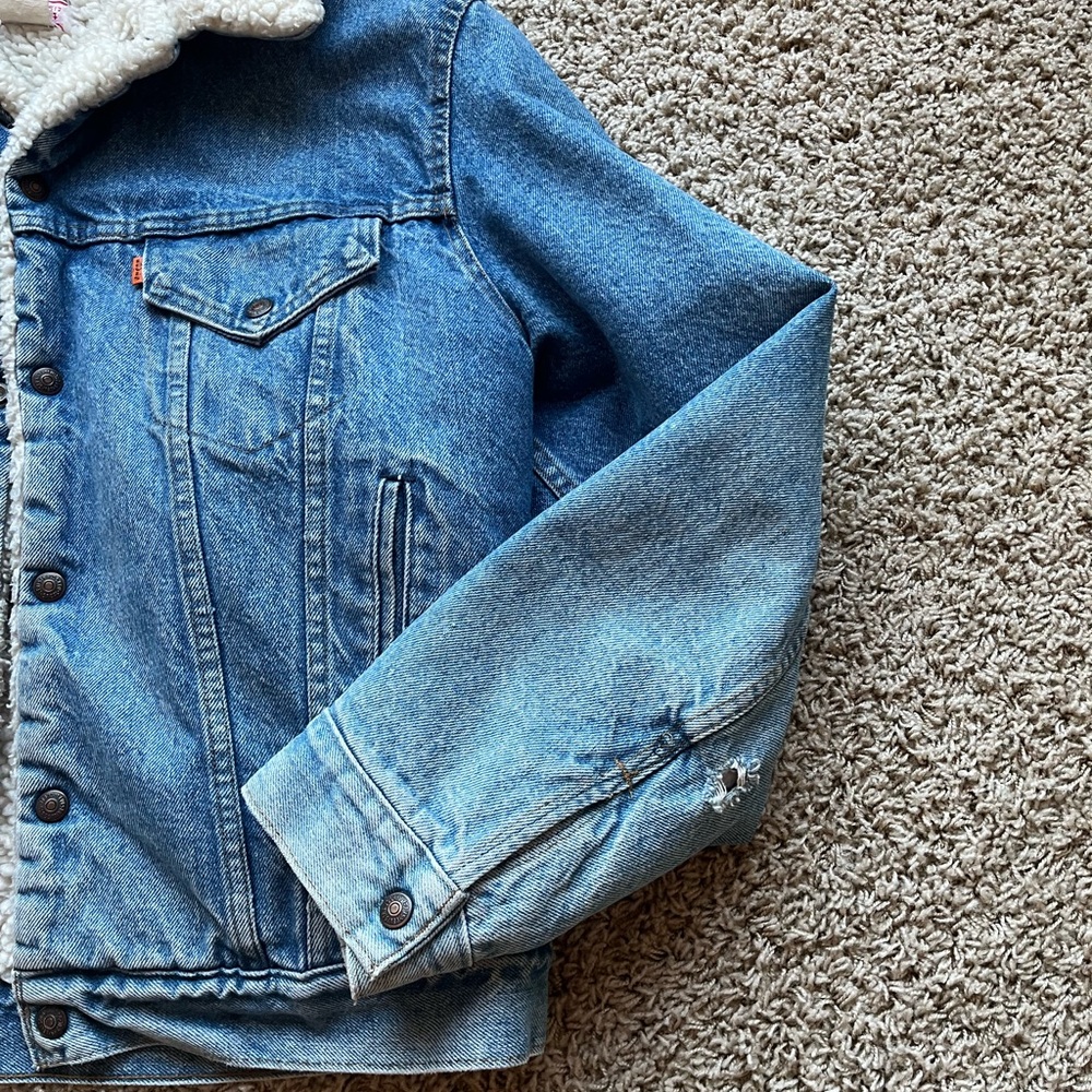 Levis orange tab sherpa and denim trucker jacket - Picture 3 of 8